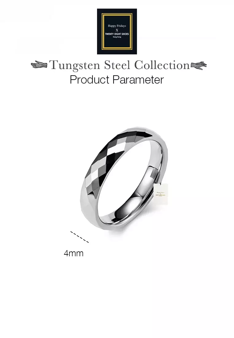 Rhombus Surface Tungsten Carbide Ring JW QF-035