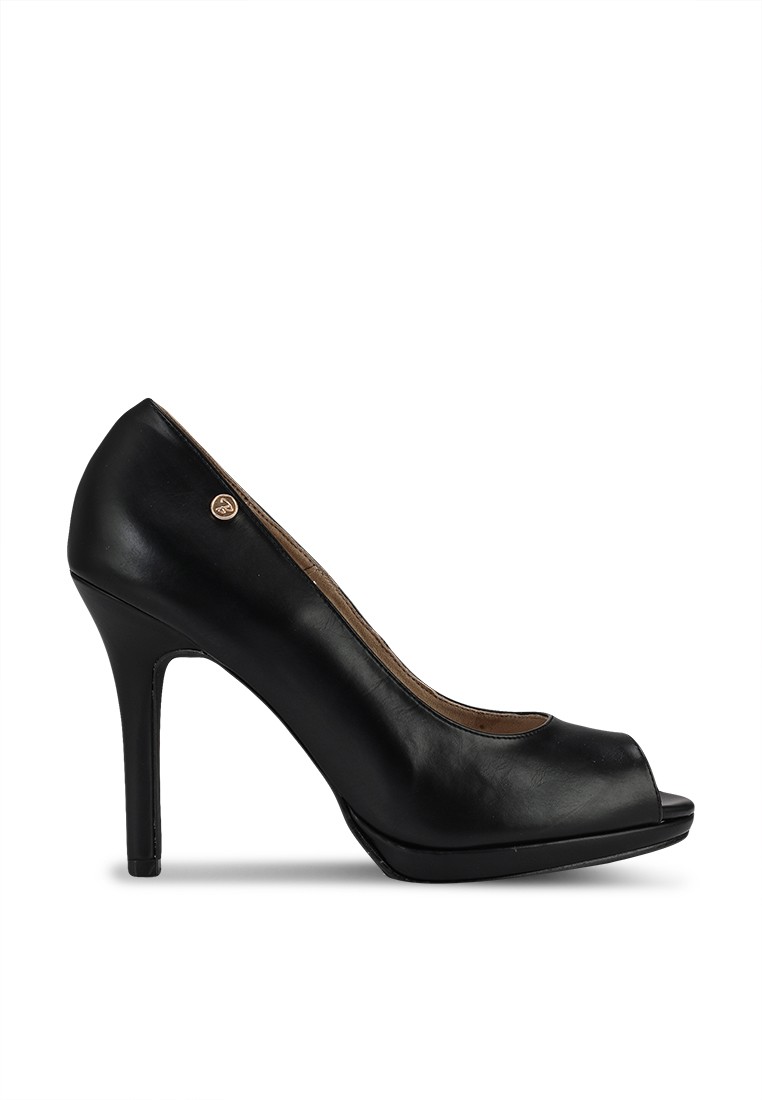 Sasha Black Peep Toe with Platform