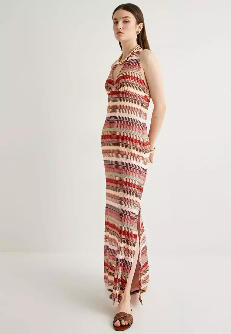 Halter Neck Crochet Dress