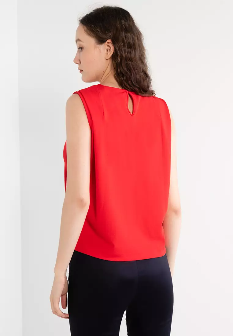 Red sleeveless sale vest