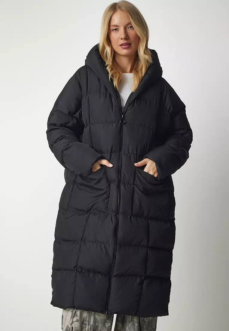 Hooded Long Inflatable Coat