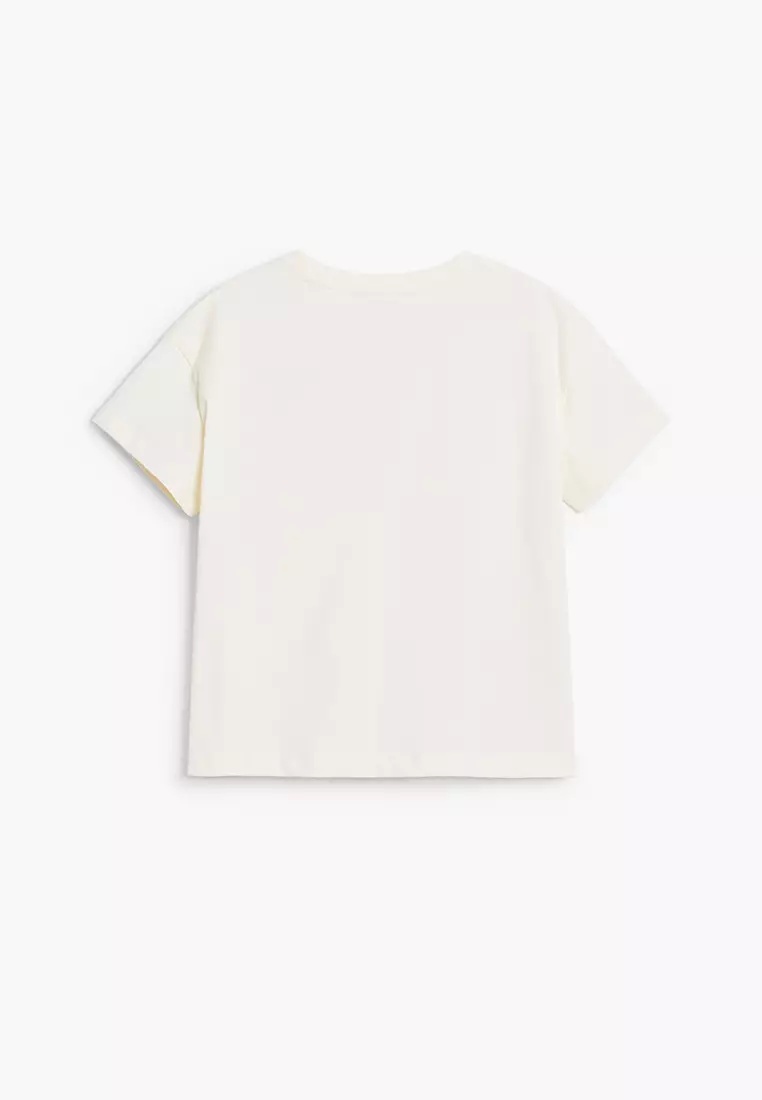 T-shirt with embroidered patches