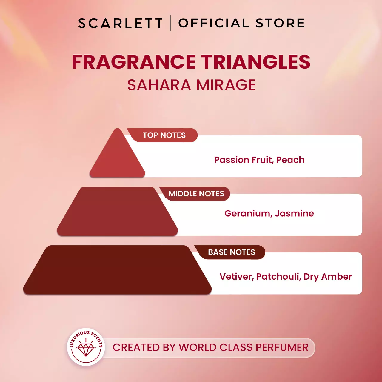 NEW! Scarlett Extrait De Parfum 30ml - Sahara Mirage - Golden SCENTS of Arabia - Wangi fruity floral yang lembut dan hangat - Parfum Wanita Tahan Lama For Daily Use