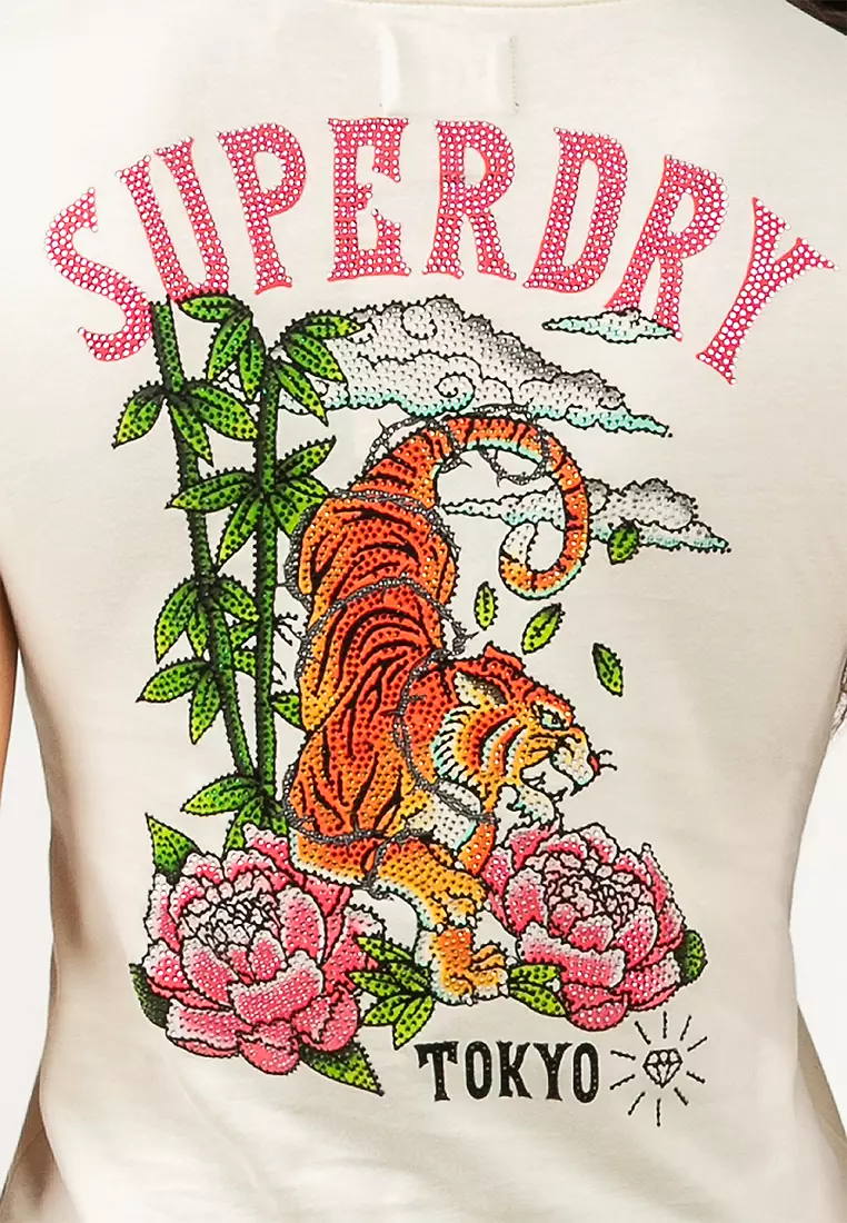 Tattoo Rhinestone Fitted Tee