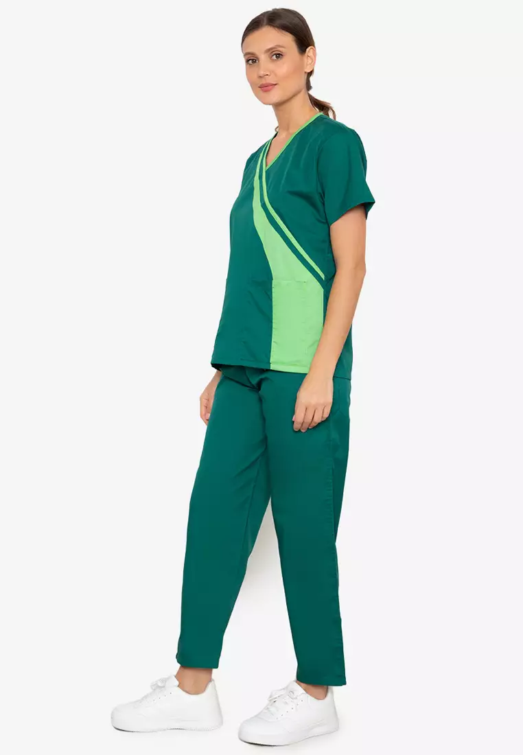 Buy INTAL GARMENTS Scrub Suit Medical Doctor Nurse Uniform SS10 Wrap ...