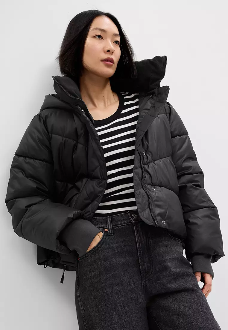 Gap down puffer jacket top