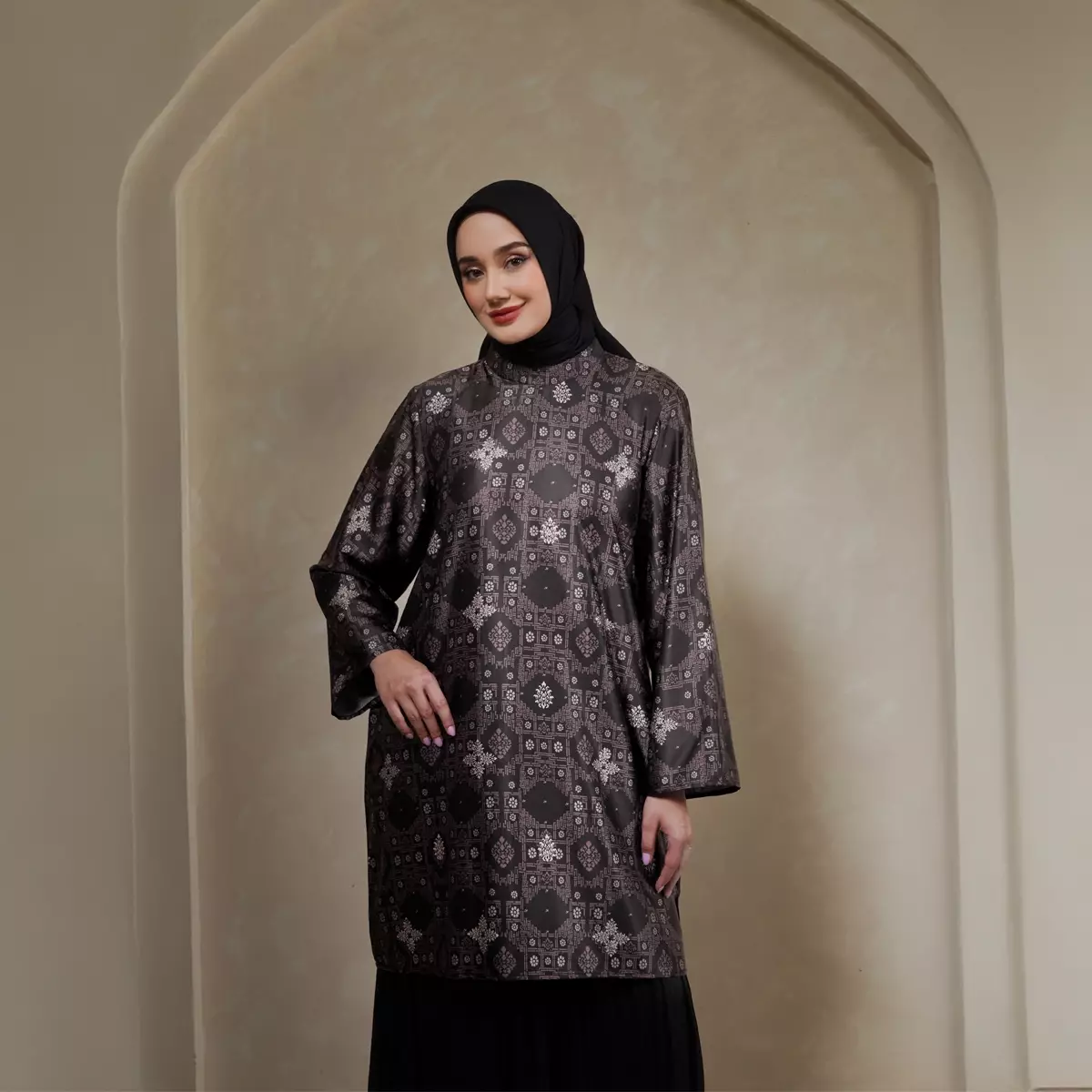ZM Zaskia Mecca - Lahni Plum Tunik Muslim Wanita - Teman Serumpun - Edisi Laos