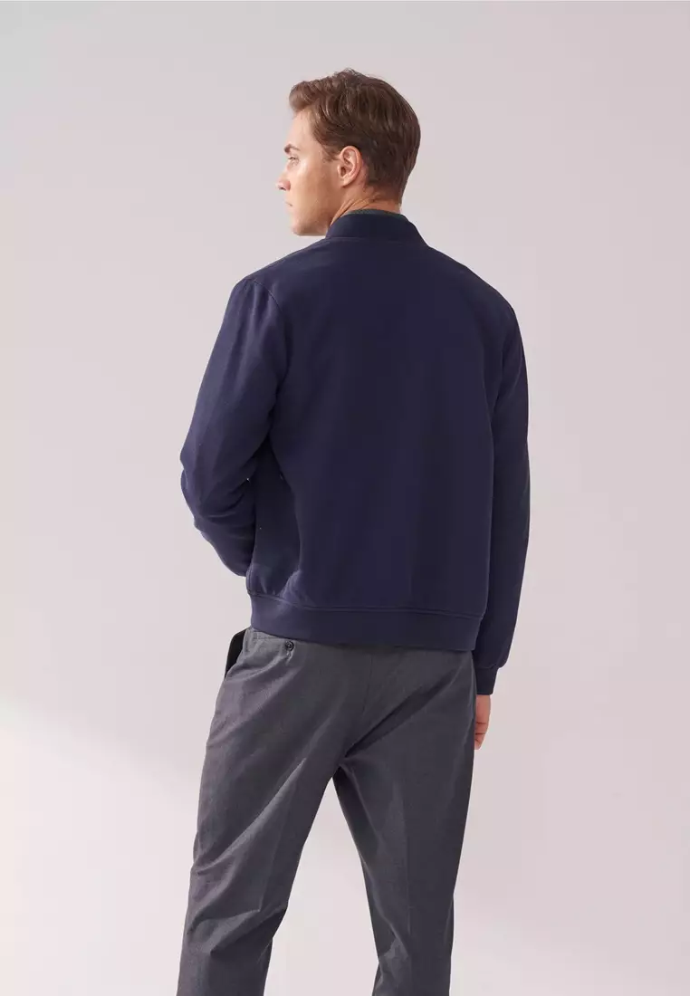 Midnight Night Blue Baseball Jacket