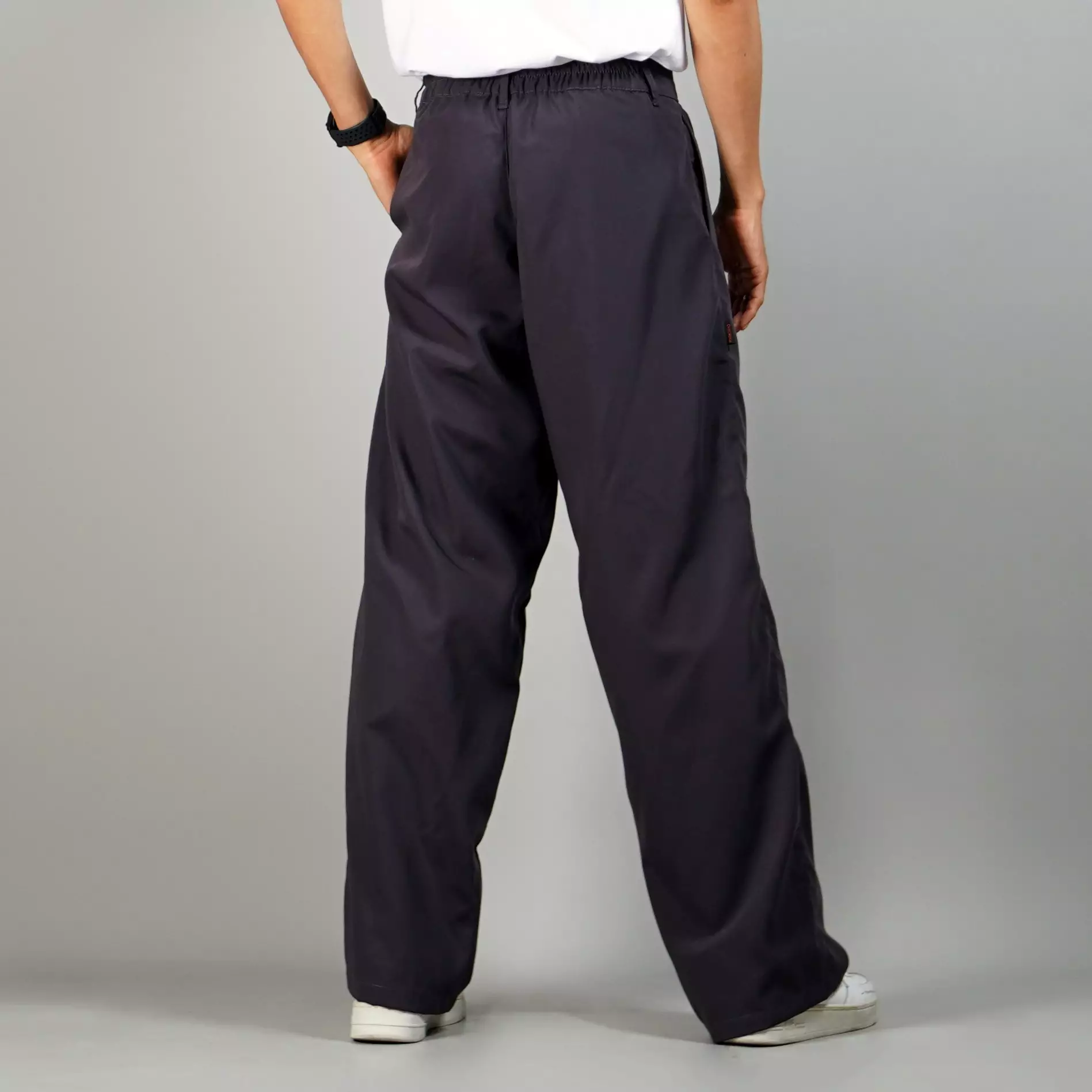 ROCKY Loose Pants Celana Loose Pria Loose Fit Pants Celana Wide Leg Pria - ABU TUA