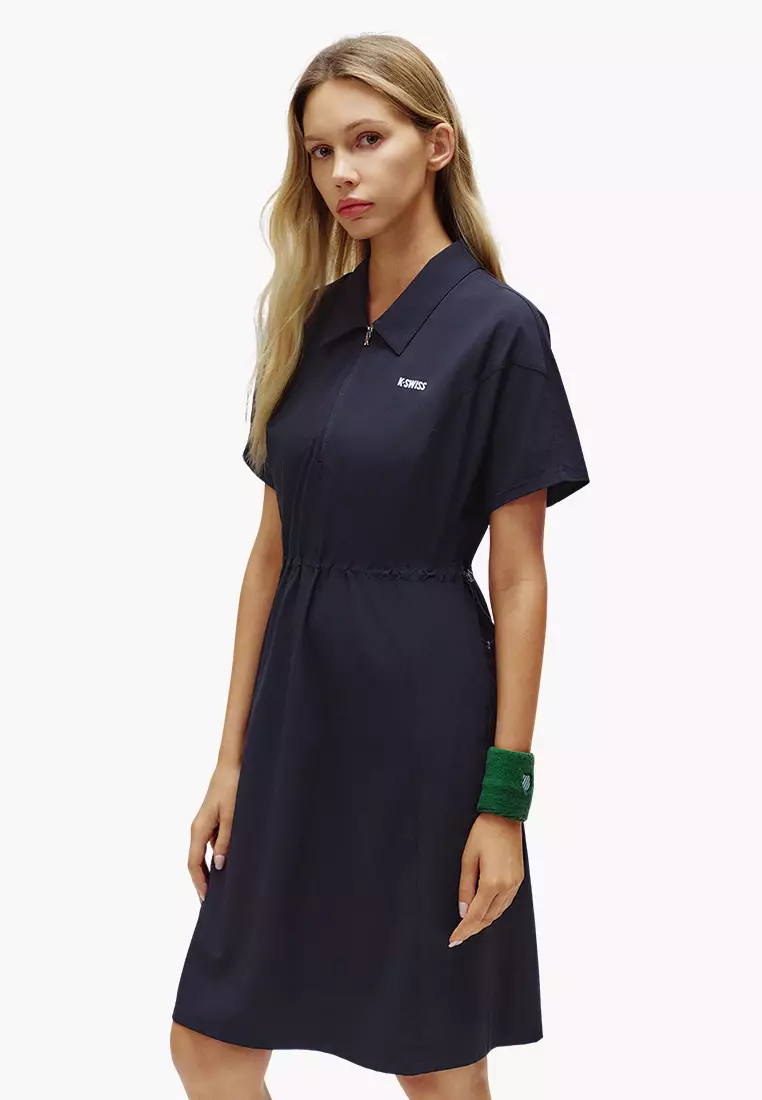 女裝 K-SWISS LOGO 半拉鏈 POLO 連身裙