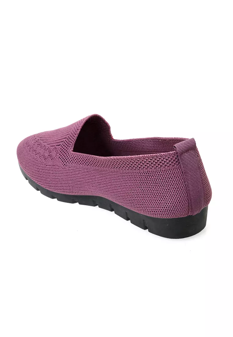 Sepatu Wanita Slip On Simple Design Casual Premium Quality - Purple