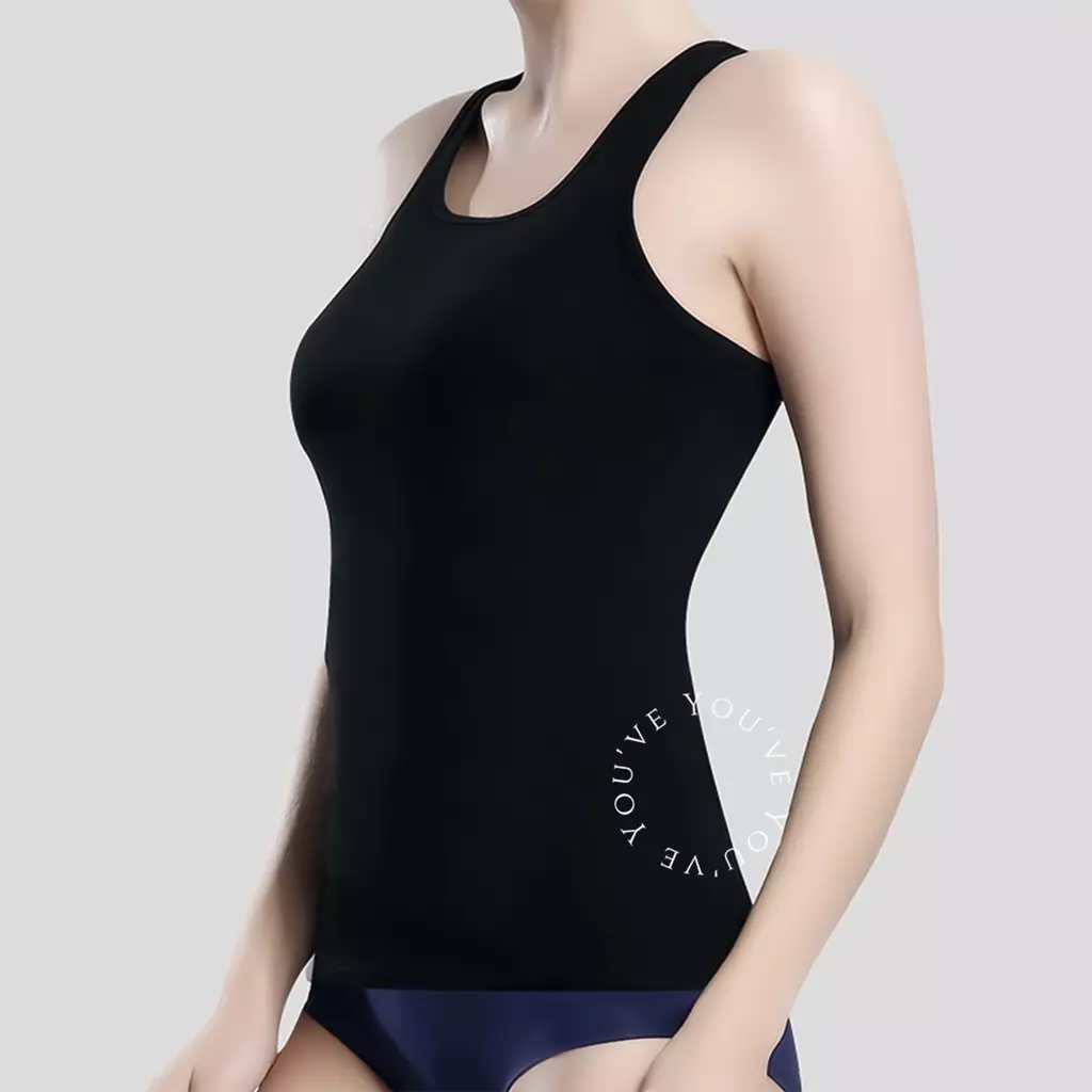 YOUHAVE PAKET HEMAT 2 PCS Tank Top Tanktop Basic Singlet Tali Lebar Strap Square Neck Stretch Wanita Tangtop Katun Perempuan 700030