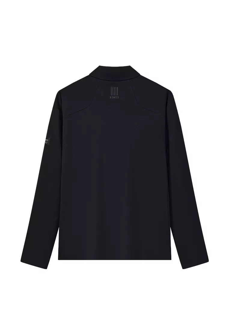 男裝 K-SWISS LOGO 半拉鏈上衣