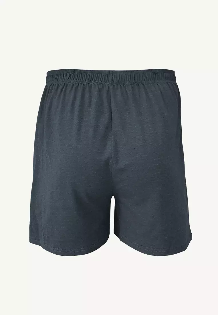 Premium Cotton Inside Garter Men's Boxer Shorts Carib - Shadow (Single Pack)