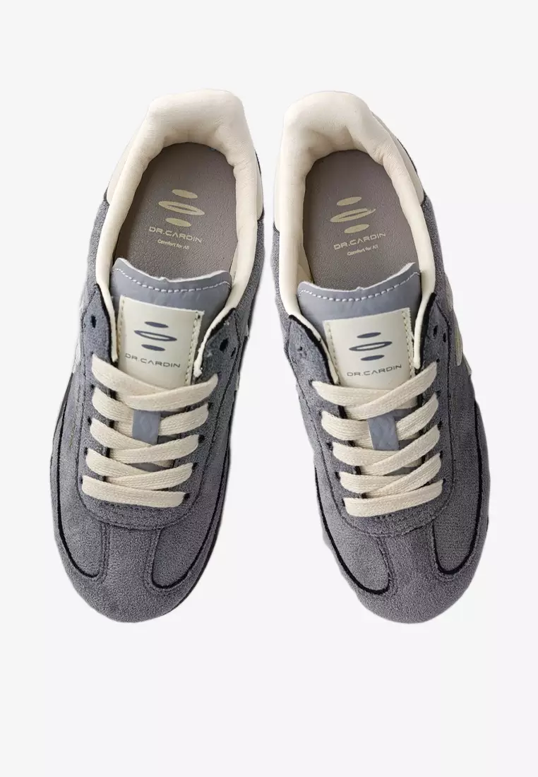 Dr Cardin The Origin: Heritage Collection Kids Laced-Up Sneaker K-RJ-100 | Denim/Faux Suede/Leather