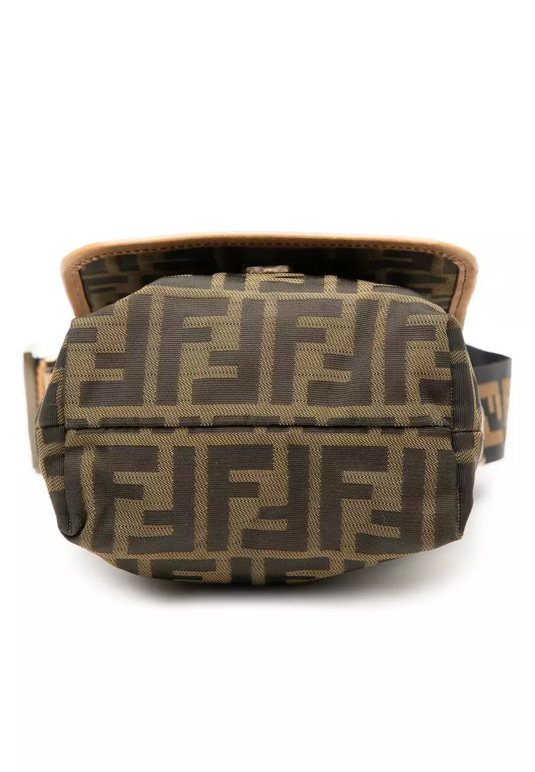 Pre-Loved Fendi Mini Ff Zucca Canvas Crossbody