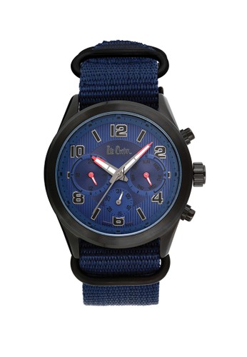 [Moment watch} Lee cooper-LC-42G-E jam tangan pria-leather strap-biru