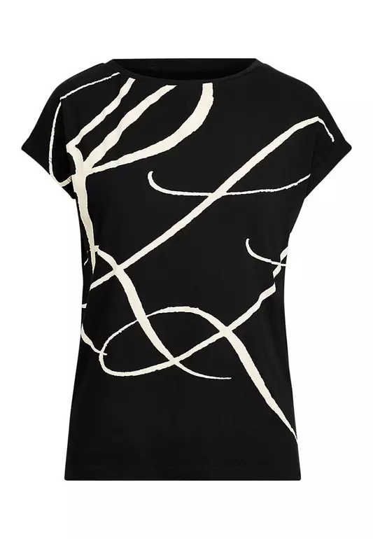 Lauren Ralph Lauren Logo-Print Cotton-Blend Top