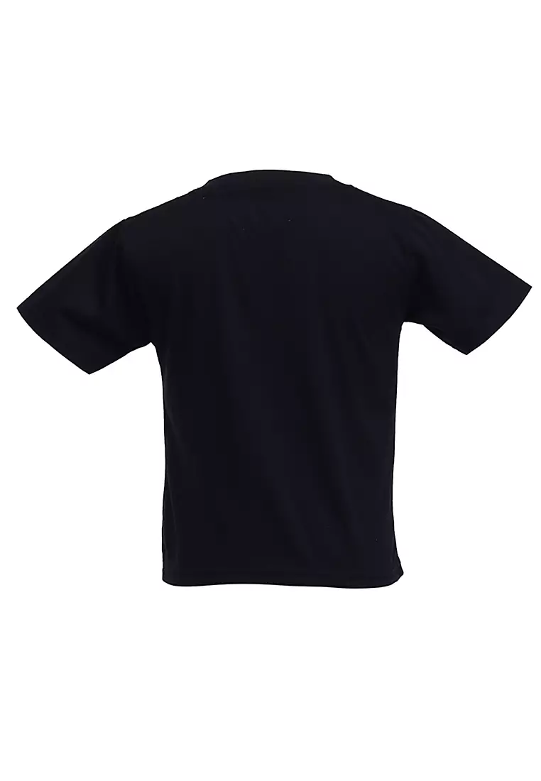 Timothy Kaos Kasual Anak Laki-laki Motif Rocket Kids T-shirt Lengan Pendek Material Cotton ORIGINAL - Black