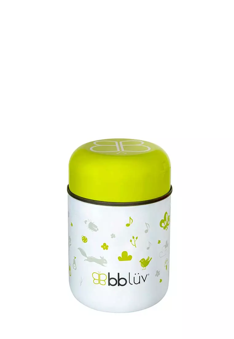 Bbluv Food Thermal Food Container with Spoon - Lime