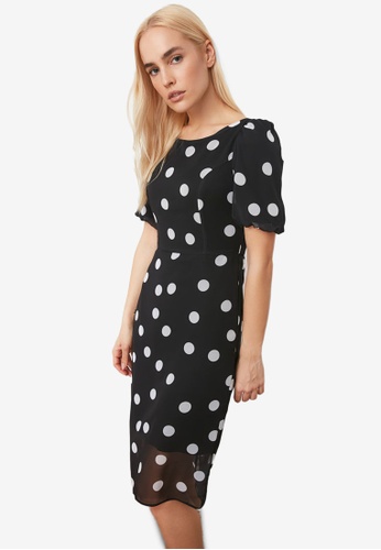 Buy Trendyol Polka Dot Print Midi Dress