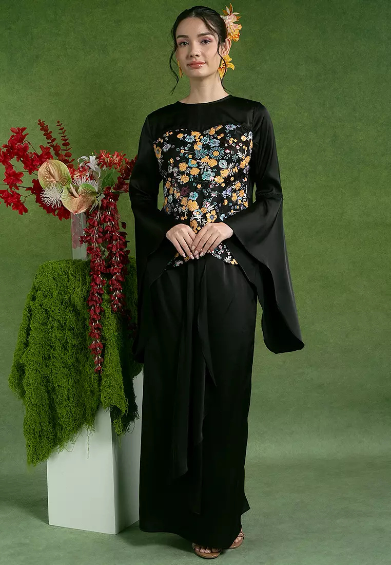 Kila Sequined Top with Skirt Set