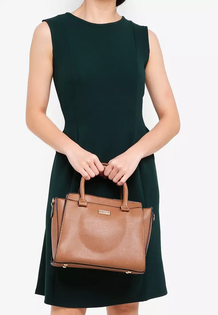 Saffiano Convertible Top Handle Bag