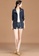 A-IN GIRLS beige and navy Fashion Color Blocking Versatile Trench Coat 4A59FAA1B7E80AGS_5