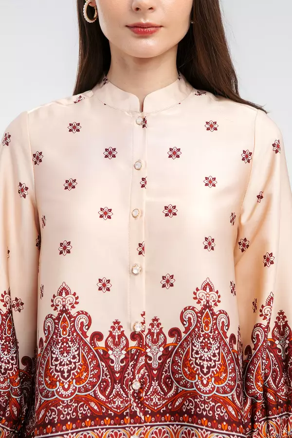 MINIMAL - Rynn - Blus Motif Etnik - Pink