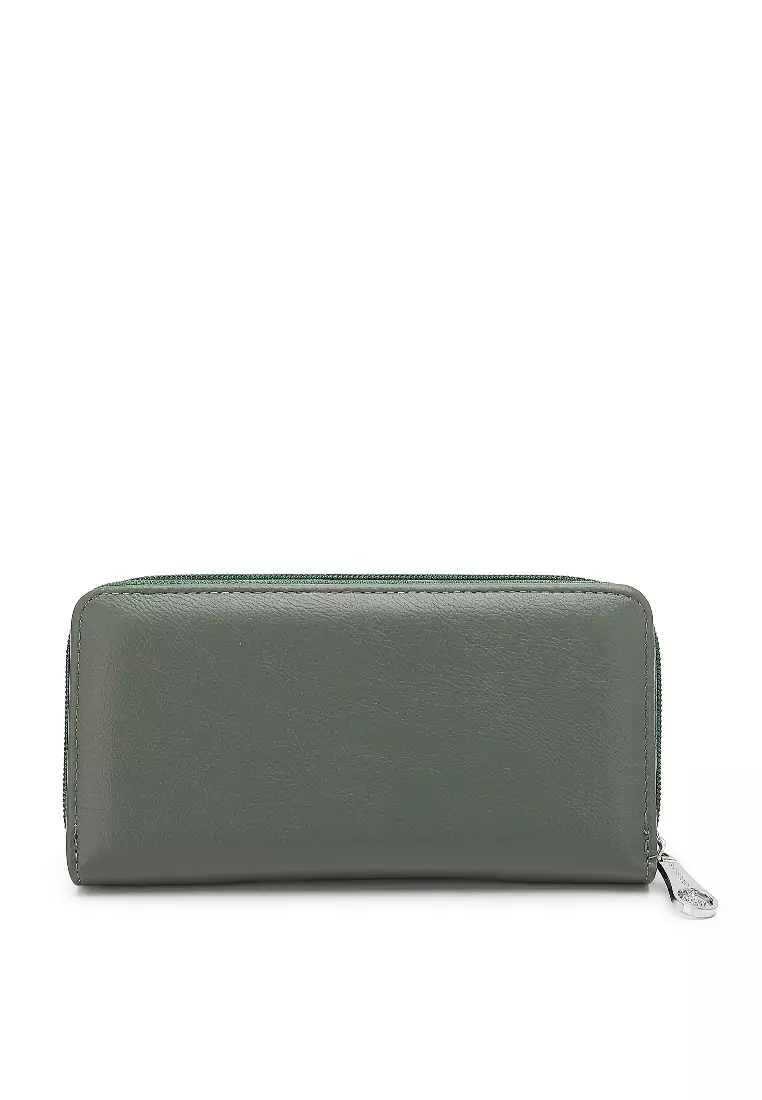 Women's Long Zipper Wallet - Green