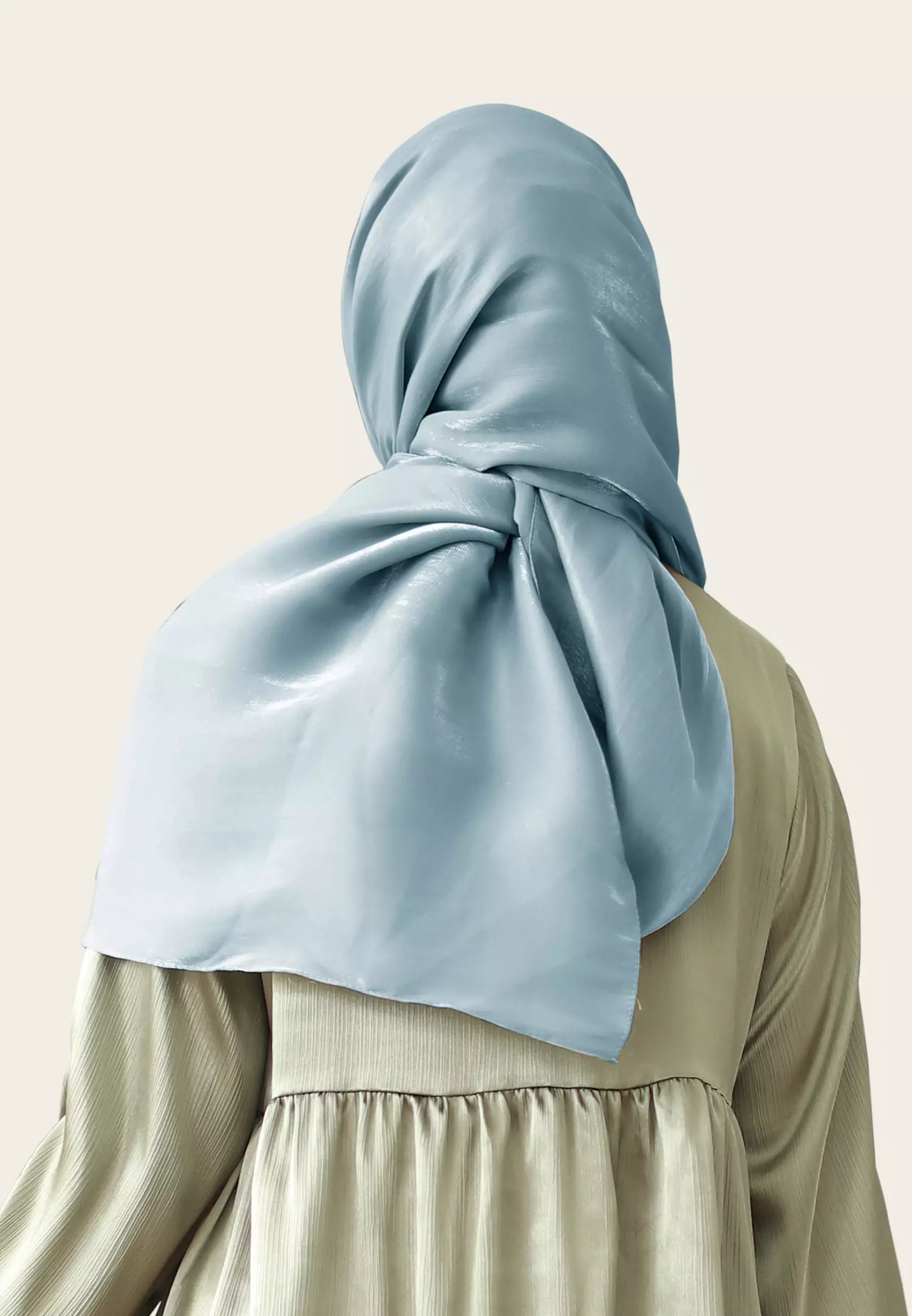 Hijab Pashmina Shimmer Silk Premium - Blue Han
