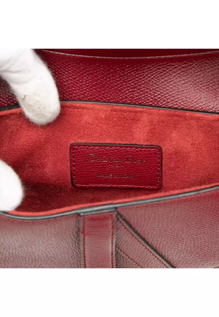 Pre-Loved Dior Mini Grained Calfskin Saddle Bag