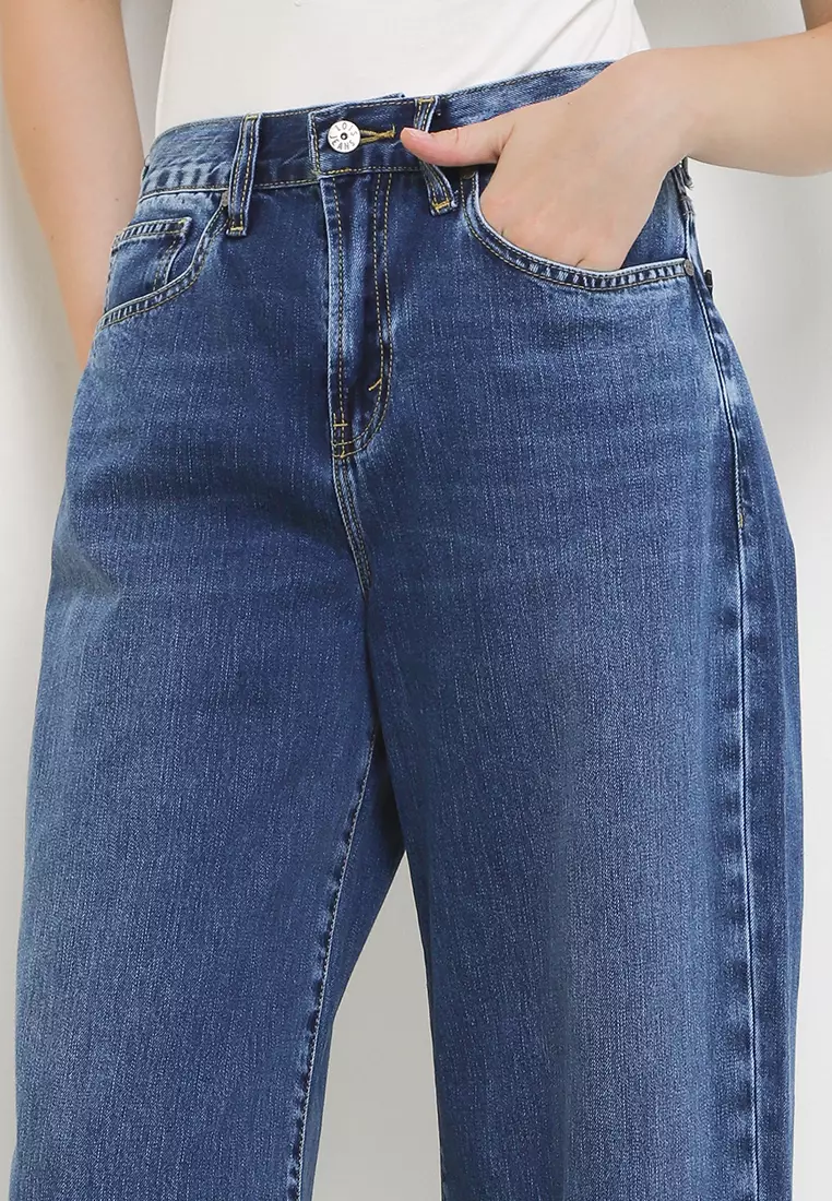 High Waist Wide Leg Denim Pant FWL020D