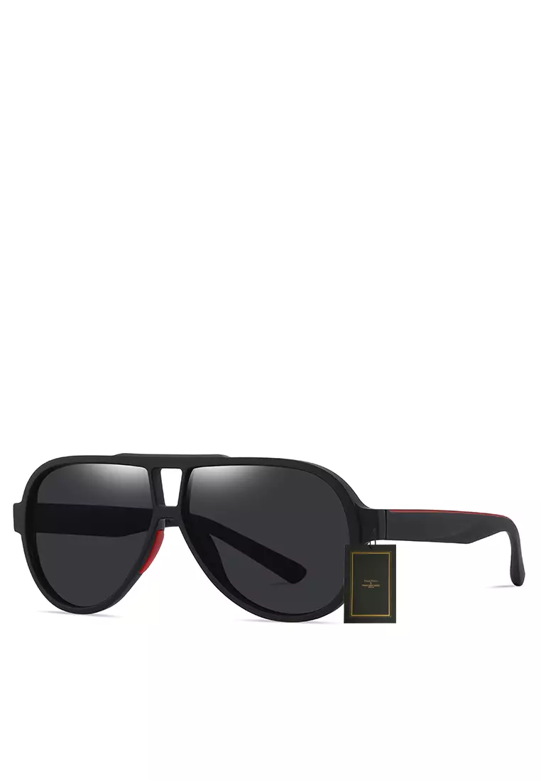 Double-Beam Oval Frame Sunglasses WD11110