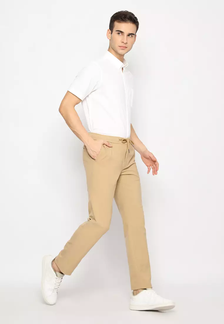 Jobb Active Jerix Celana Panjang Pria Modern Slim Fit Dark Khaki
