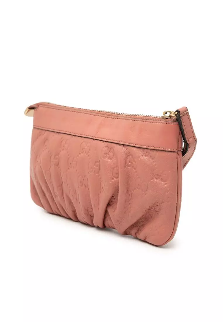 Pre-Loved Gucci Guccissima Wristlet Clutch