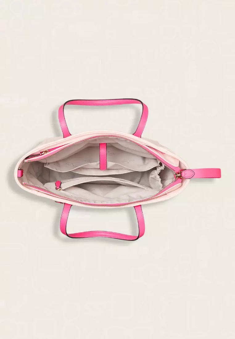 Kate Spade Chelsea Nylon Medium Satchel Blush Cloud Multi