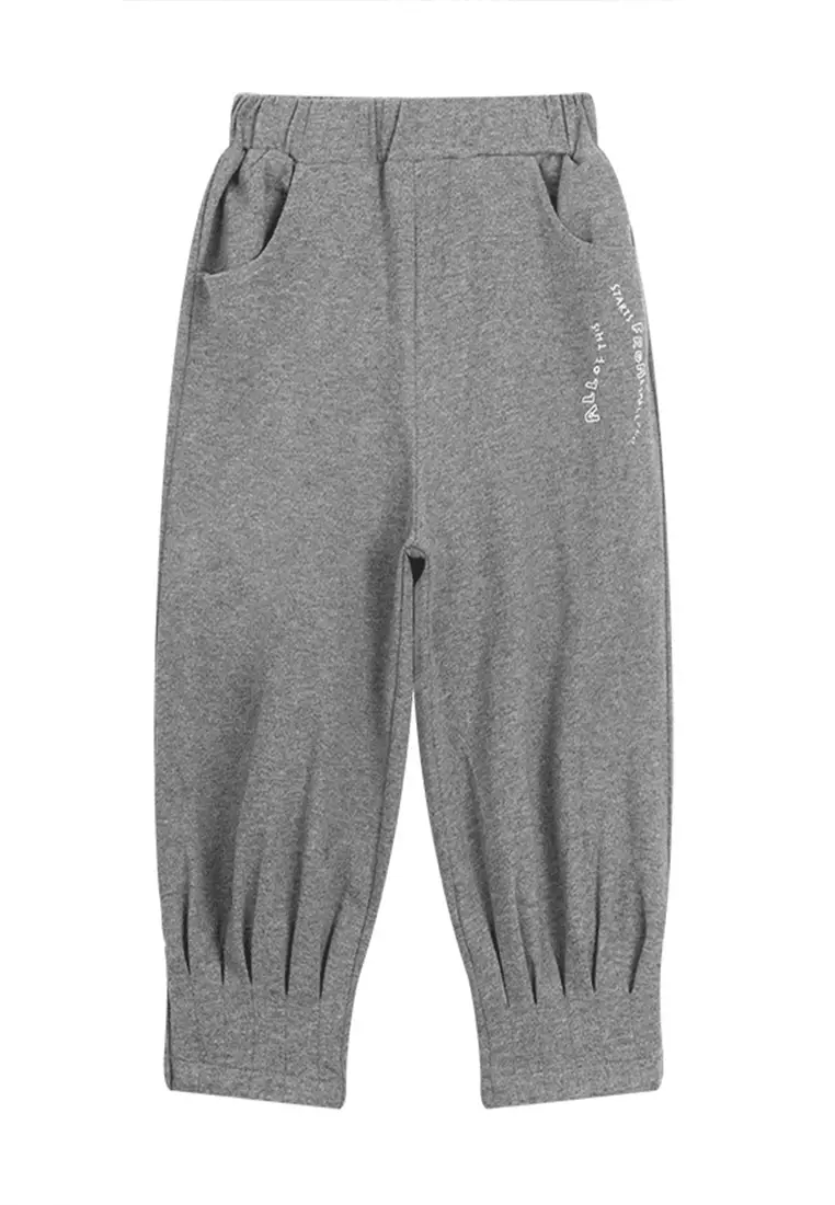 Cotton Trousers With Buttoned Hem