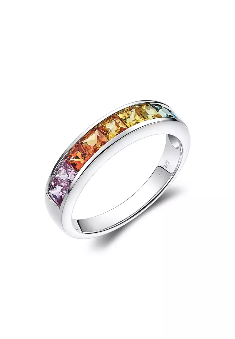 Rainbow shop eternity ring
