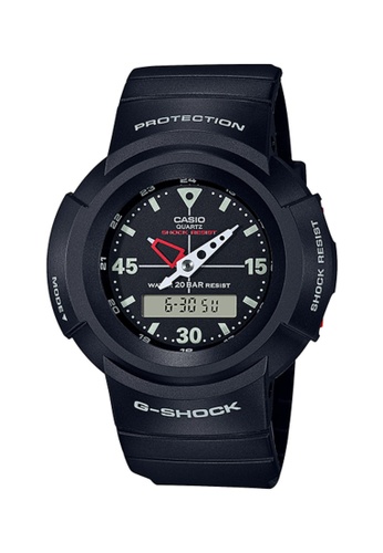 G-shock 黑色 Casio G-Shock Men's Analog-Digital AW-500E-1E Black Resin Band Sports Watch 678EBAC25C1BCDGS_1