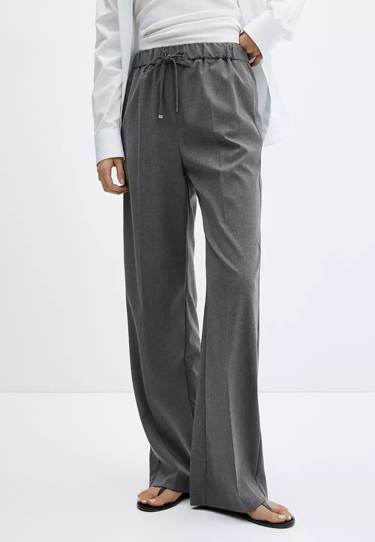 Mango drawstring 2025 flowy trousers