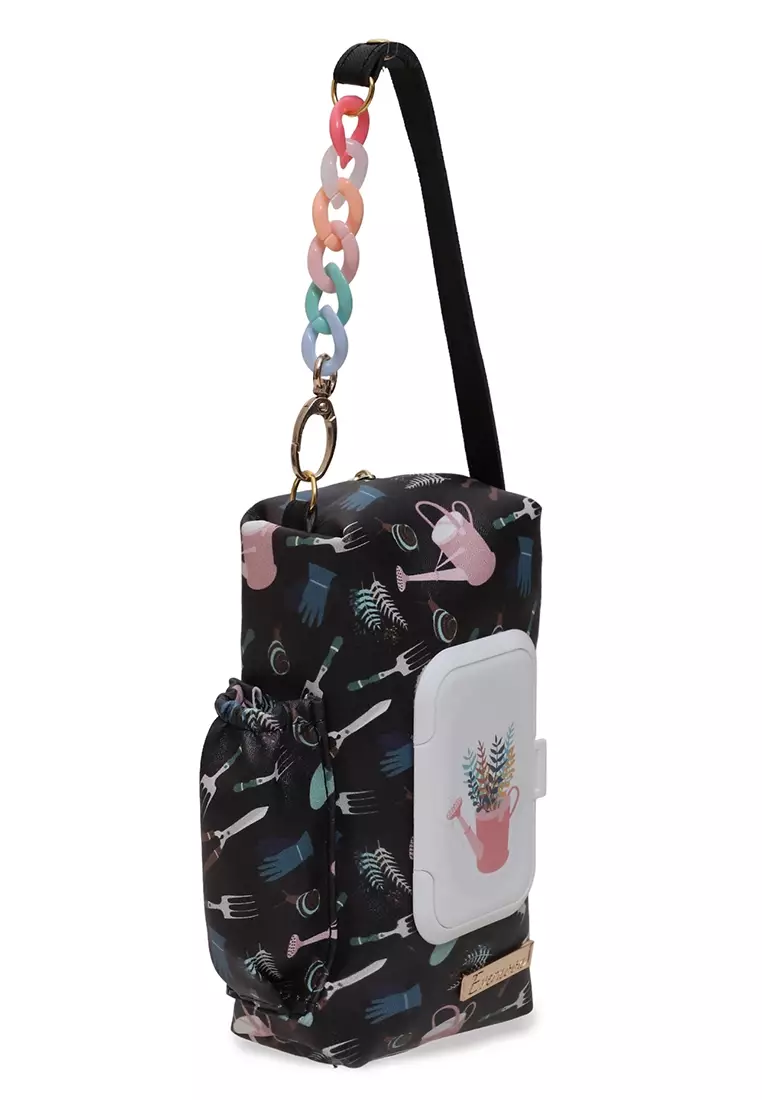 Firda Kantong Tisu 3 IN 1 Desain Simple Multi Color Dan Gambar Unik - Hitam Rantai Mix