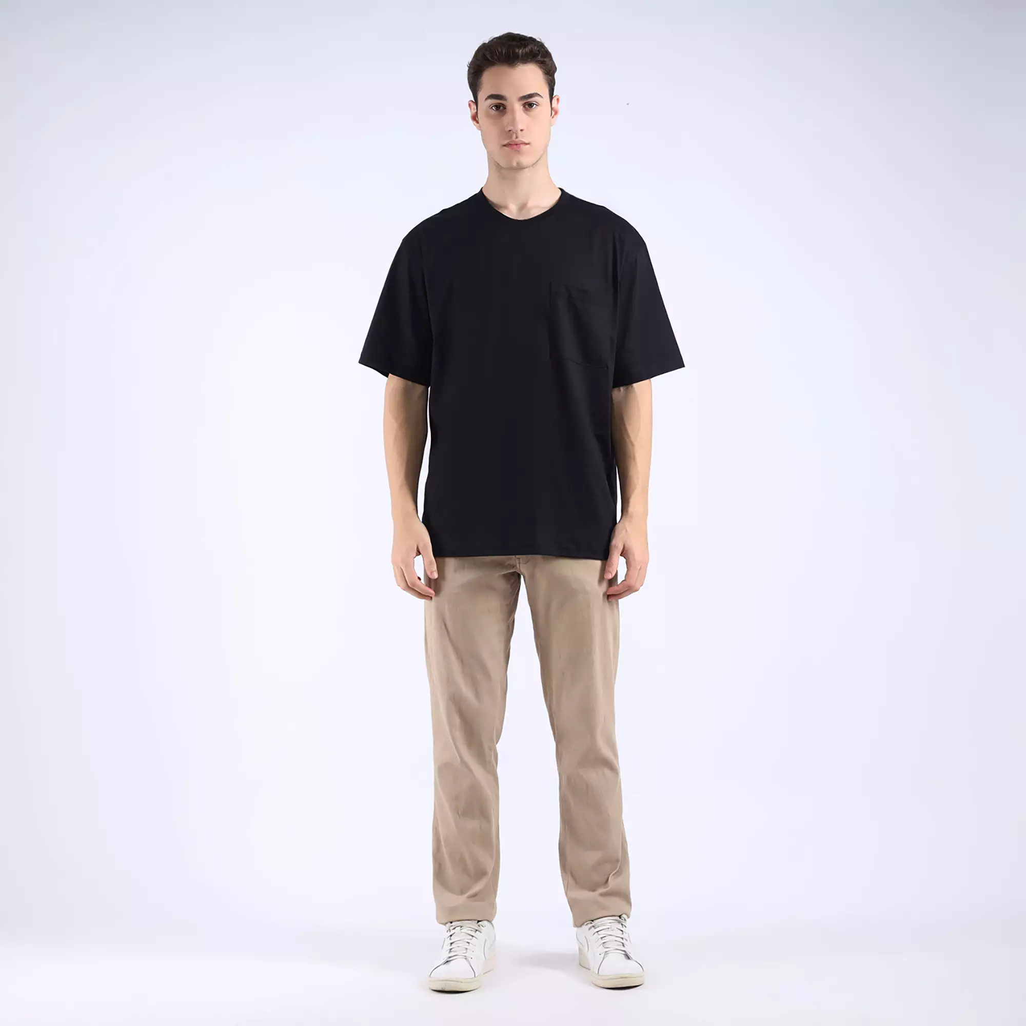 FACILITY by Larusso Work in Progress - Nial Oversize Pocket Tee - Jet Black