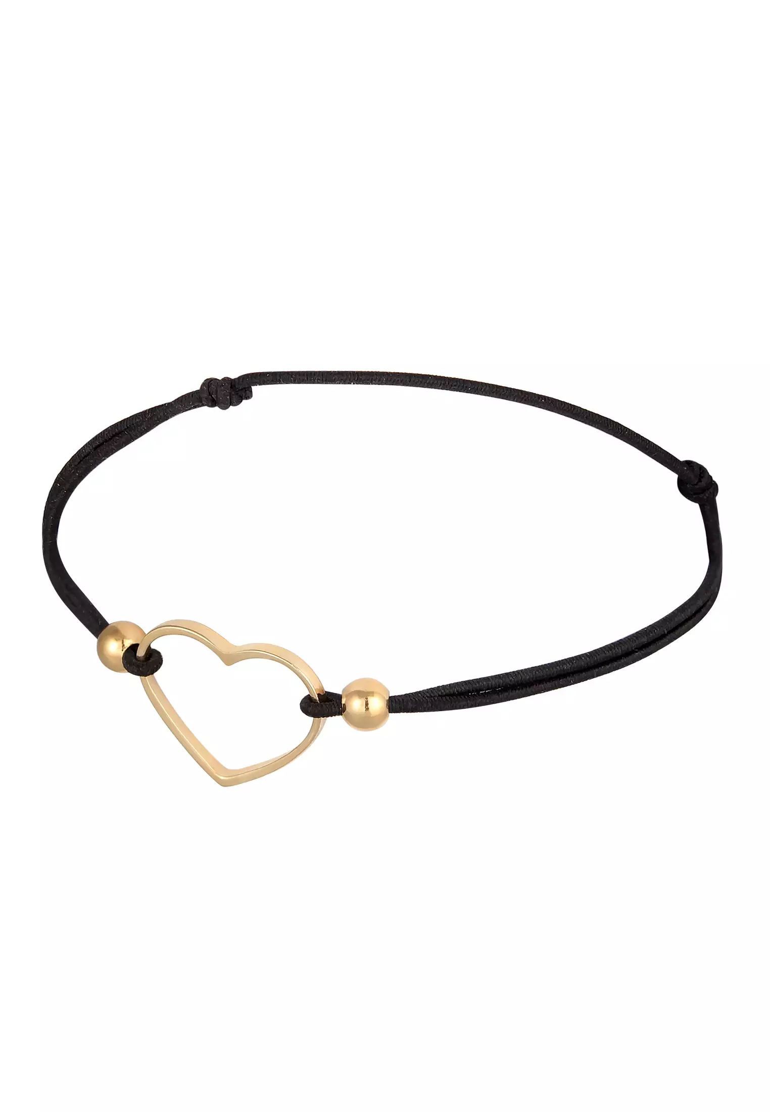 Bracelet Heart Love Elastic Rubber Gold Plated