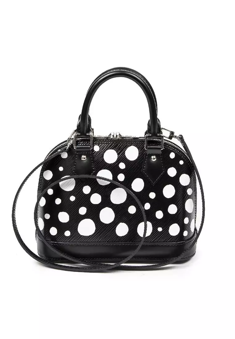 Black and white polka dot handbag deals