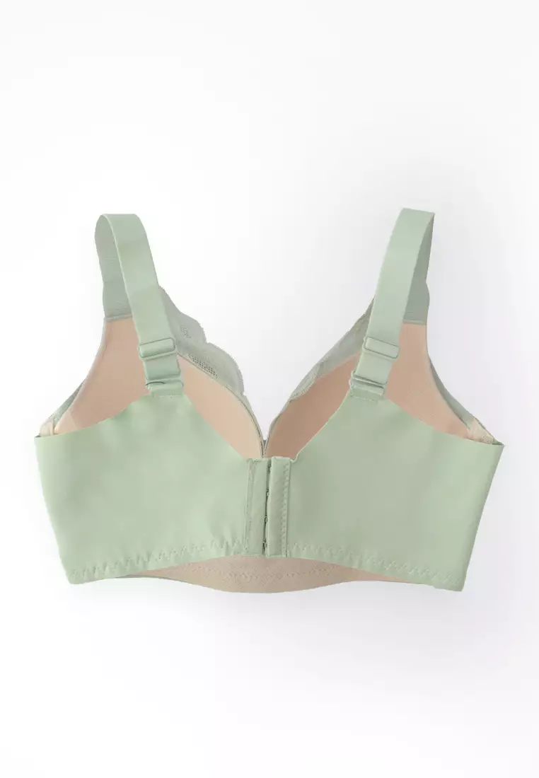 Mint Green Lace Front Snap Nursing Bra