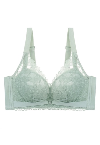 ZITIQUE green Sexy Lace Edge Adjustable Bra-Green A7D5DUSE722DF4GS_1