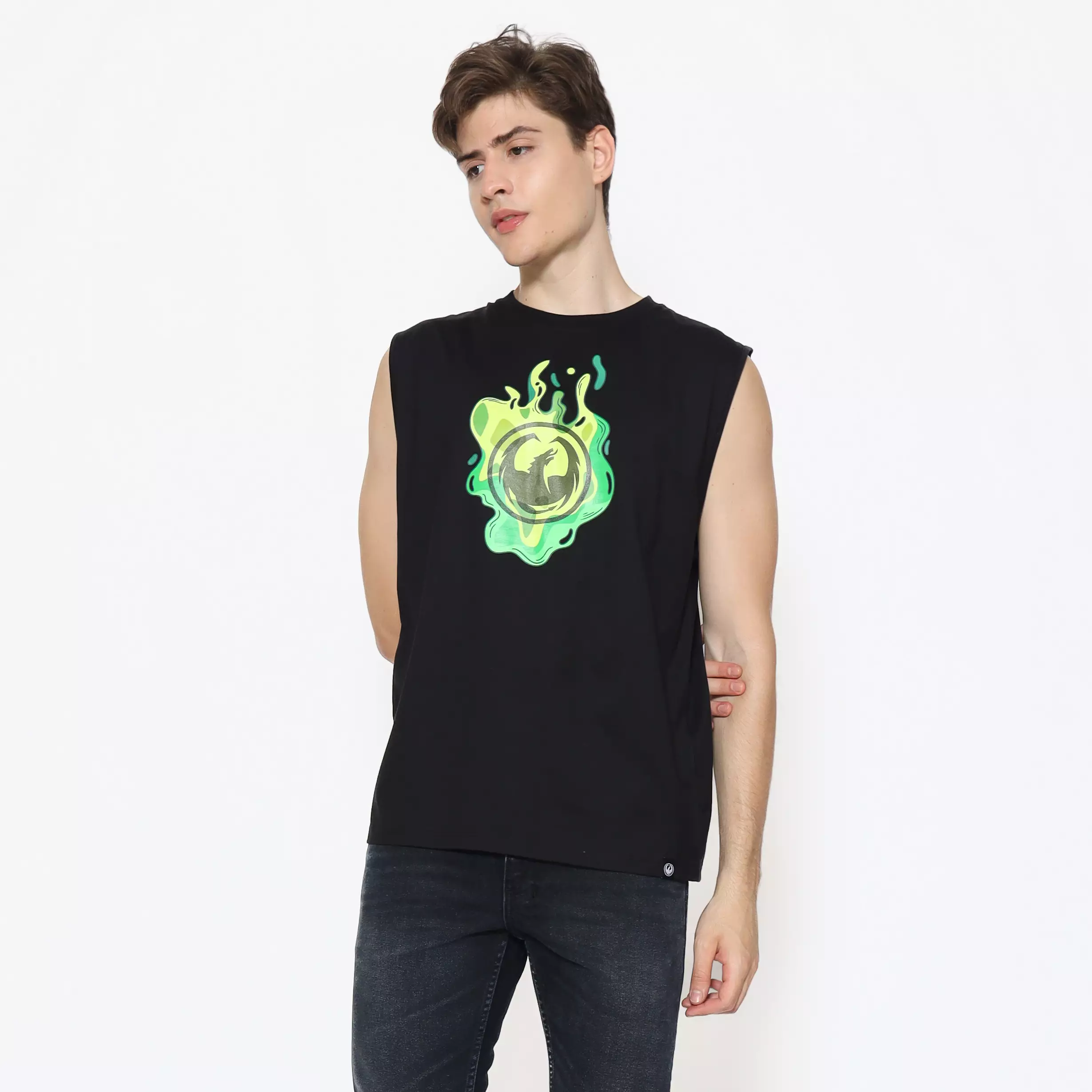 Dragon Kaos Singlet Pria Ditchin Men Muscle Tee Planet Surf