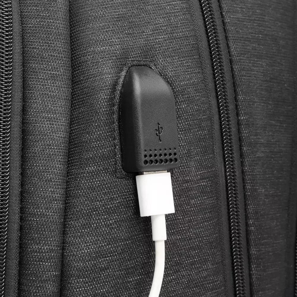 Navy Club Tas Ransel Laptop EJA - Backpack Daypack USB Port Tas Pria Wanita Free Bag Cover