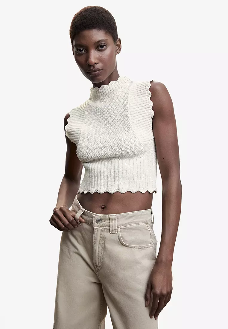 Buy Mango Open Back Knitted Top 2024 Online ZALORA Philippines